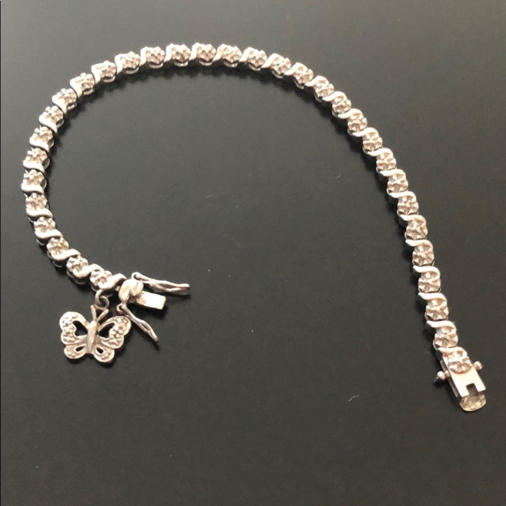 925 Silver Butterfly Bracelet